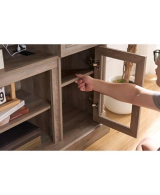 Streamdale Farmhouse Fireplace TV Stand, 70-inch Entertainment Center with LED