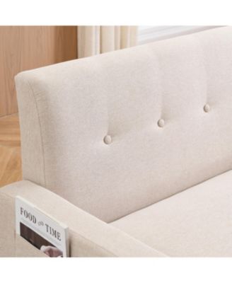 57" Beige Sofa with Storage - Living Room, Apartment, Home Office