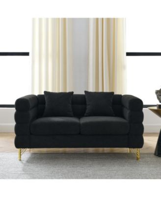 + 2-seater Combination sofa.BLACK teddy