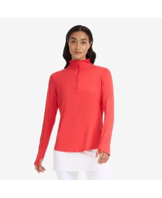 Women's UPF 50+ Sun Protective Relaxed Mock Zip Top