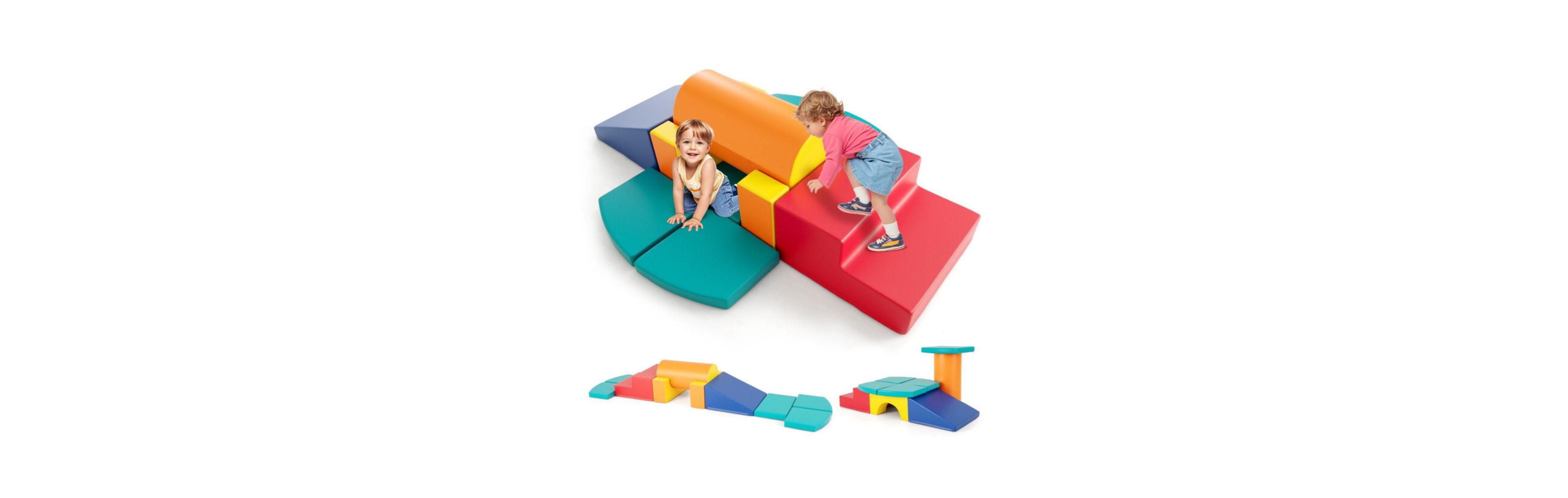 Hongge 10 Piece Soft Foam Climbing Blocks Set