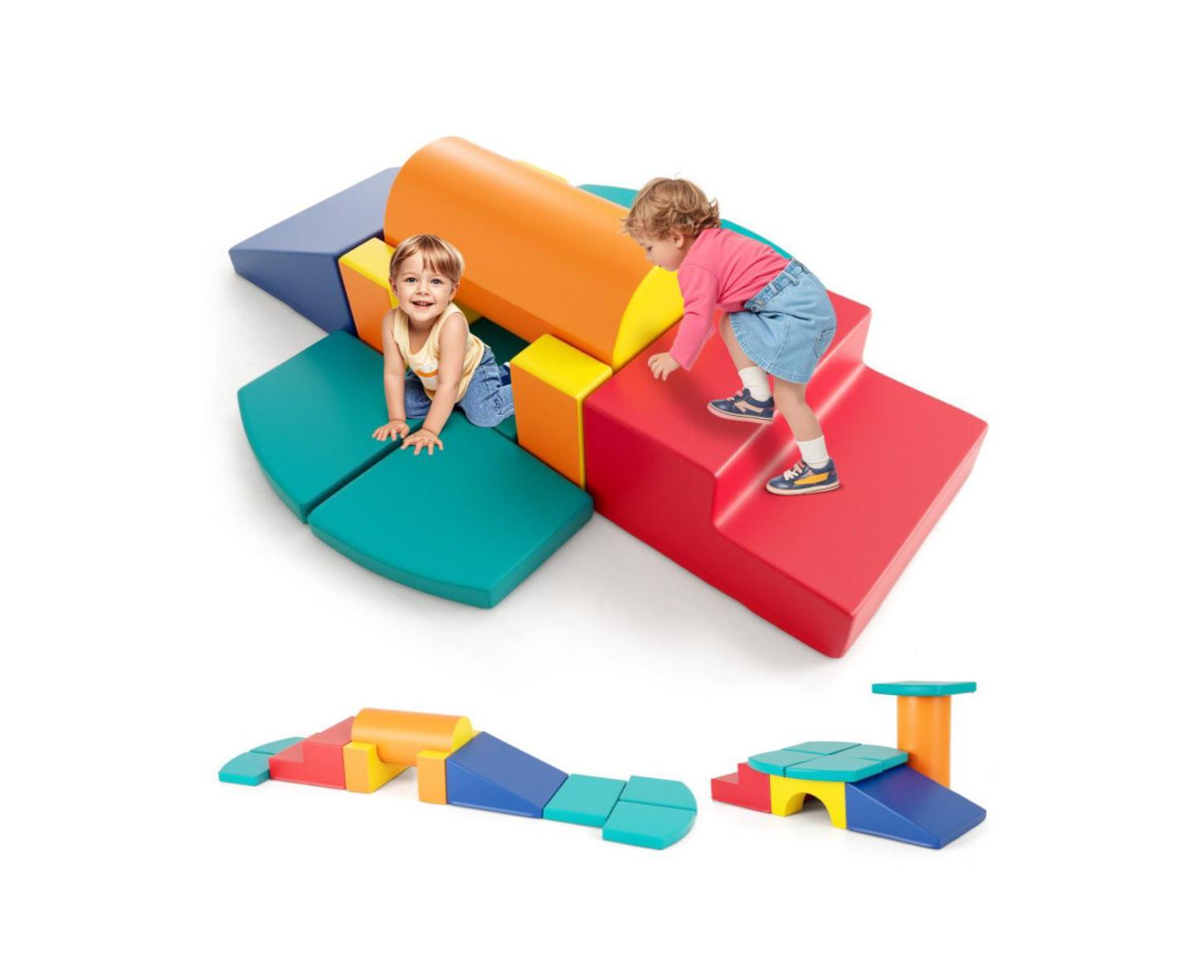 10 Piece Soft Foam Climbing Blocks Set
