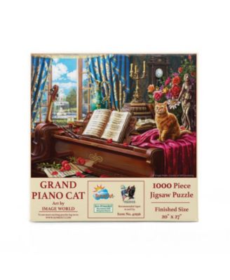 Grand Piano Cat 1000 piece Jigsaw Puzzle for Adults