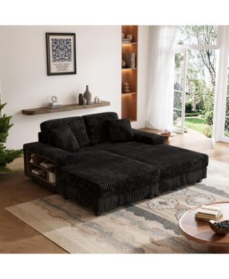 + 1 Pc. + Corduroy + Convertible + Sofa Bed