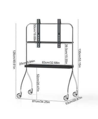 Antique Black Movable TV Stand