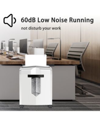 Micro Cut Shredder, Portable, 12-sheet, P-4 Security, 60-min run, CD/Credit Card, Jam-Proof, 4.2 Gal Bin, White/Gray