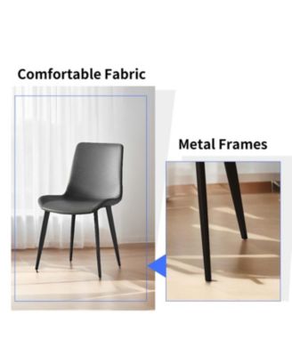 Upholstered Faux Leather Dining Chairs (Set of 2)