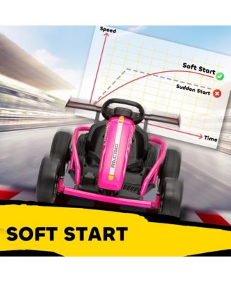 24V 8.1 MPH Electric Drift Kart for Kids with Dual Motors,