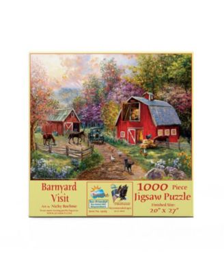 Barnyard Visit 1000 piece Jigsaw Puzzle for Adults