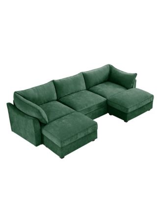 U Shape 3 Seater Sofa with Ottomans
