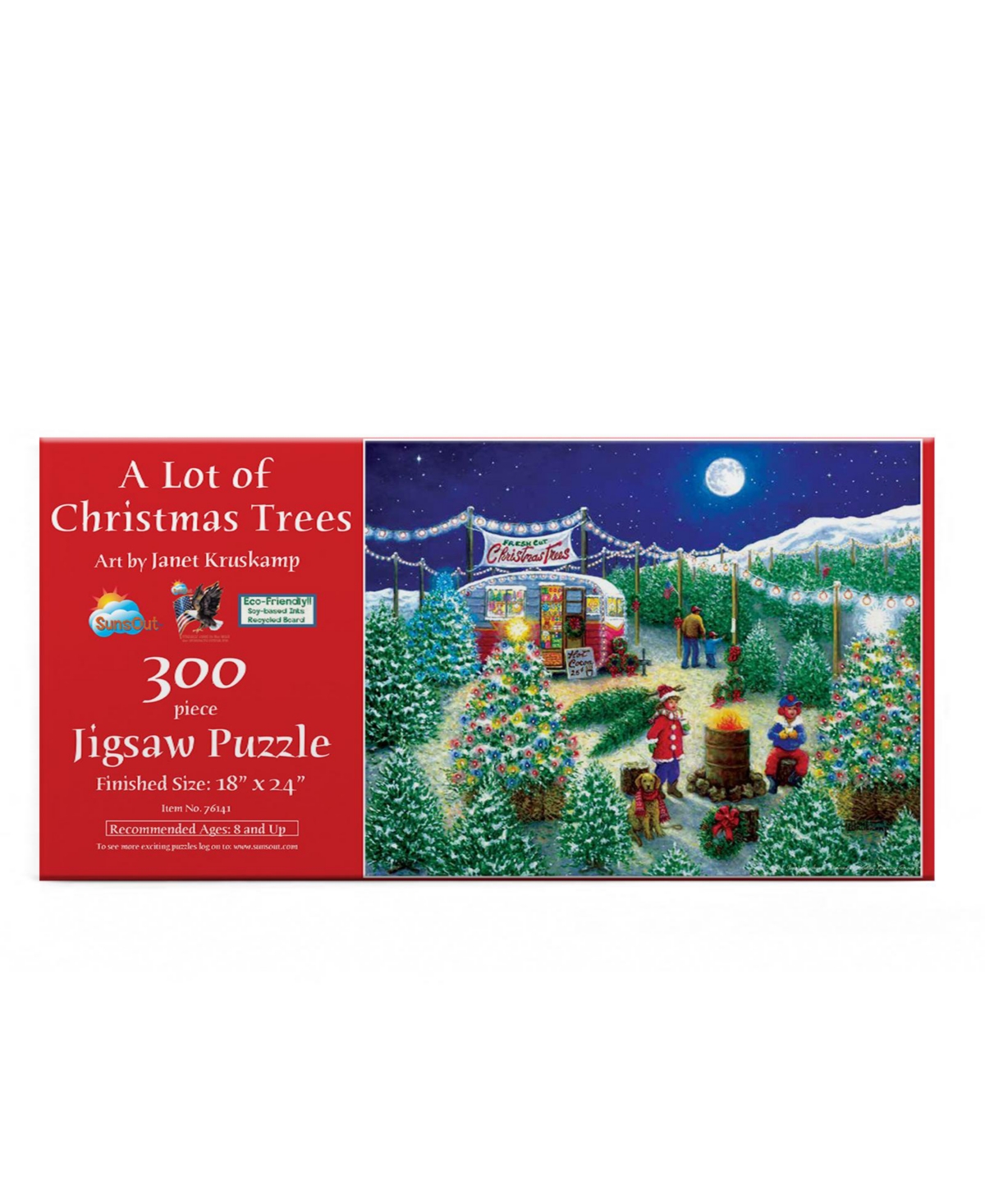 SunsOut A Lot of Christmas Trees 300 piece Jigsaw Puzzle for Adults Christmas