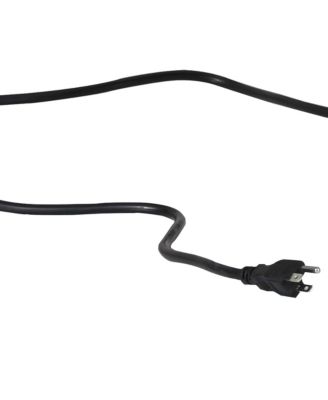 Wooden Oval TV Stand with Charging Station, Mid-Century Media Console, Black