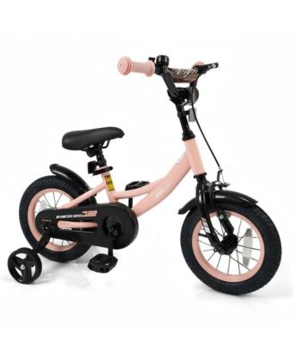 Kids Training Bike with Adjustable Seat Dual Brake System and Rubber Tires