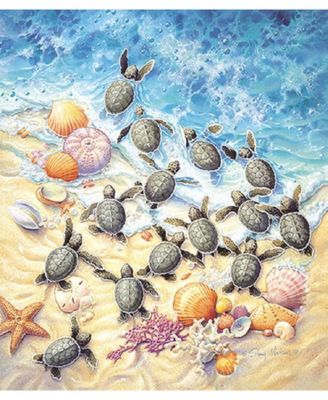 Green Turtle Hatchlings 550 piece Jigsaw Puzzle for Adults