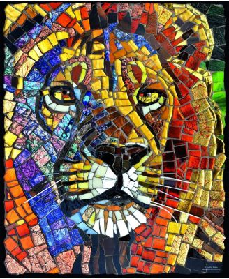 Stained Glass Lion 1000 piece Jigsaw Puzzle for Adults
