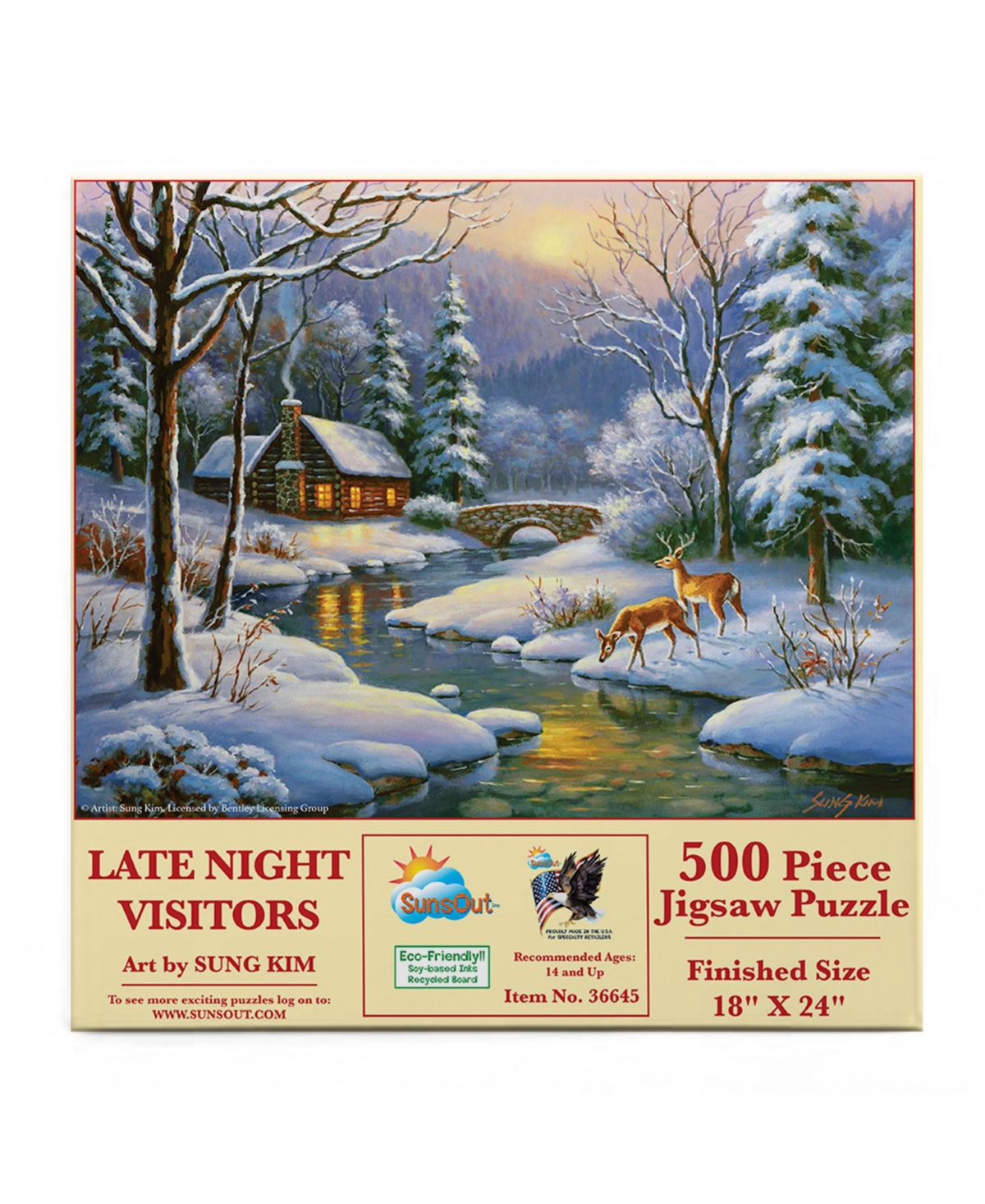 SunsOut Late Night Visitors 500 piece Jigsaw Puzzle for Adults