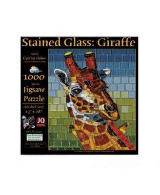 Stained Glass Giraffe 1000 piece Jigsaw Puzzle for Adults