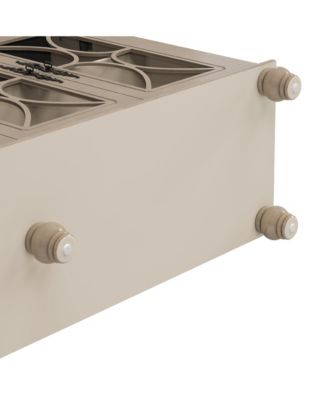 4-Door Storage Cabinet with Tempered Glass Doors