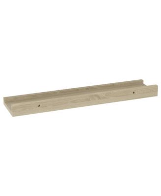 Wall Shelf Set of 2 Sonoma Oak MDF Medium Wall Shelf