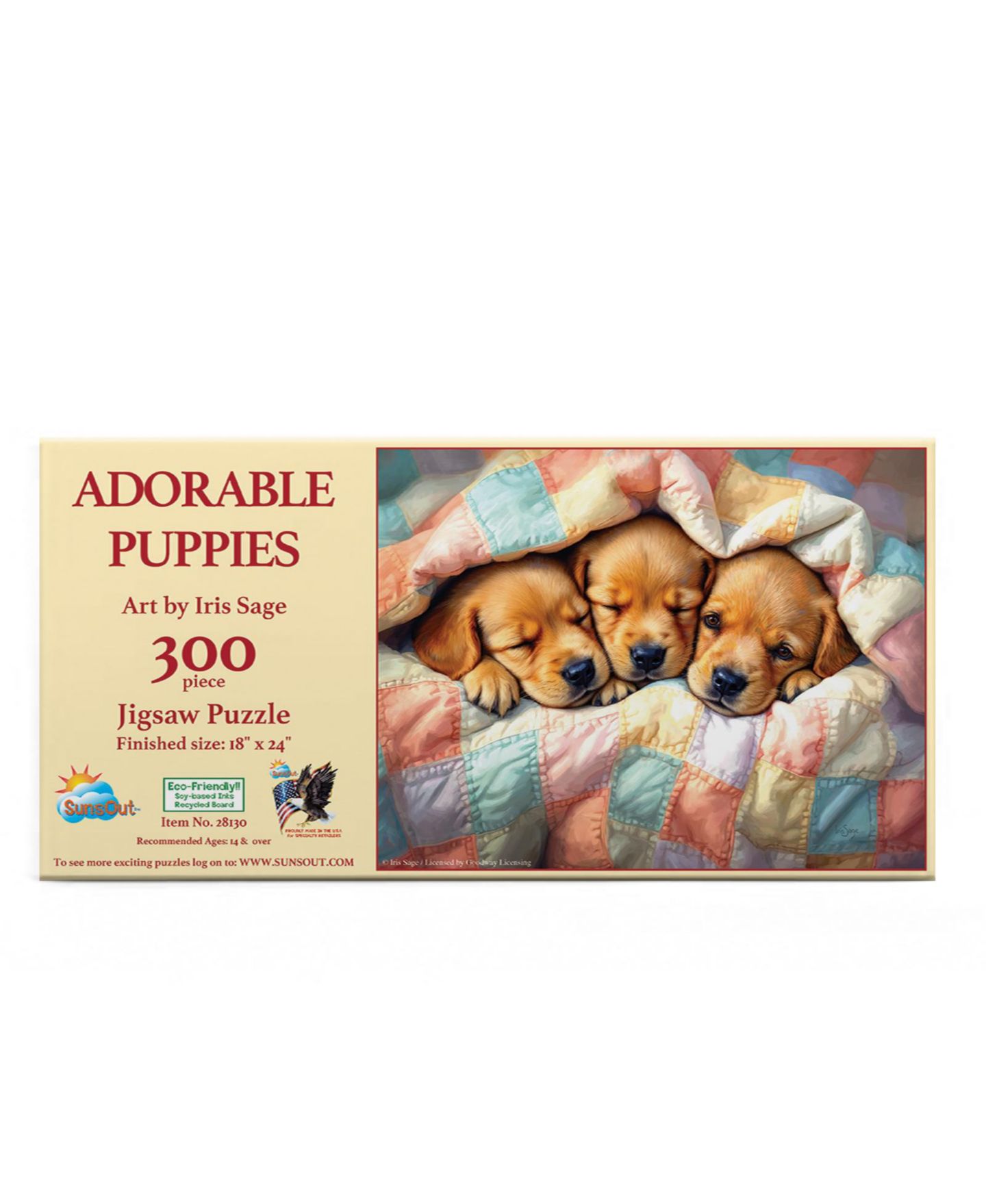 Детский пазл SunsOut Adorable Puppies Interlocking 300 Piece Jigsaw Puzzle, от 15 лет — фото 2