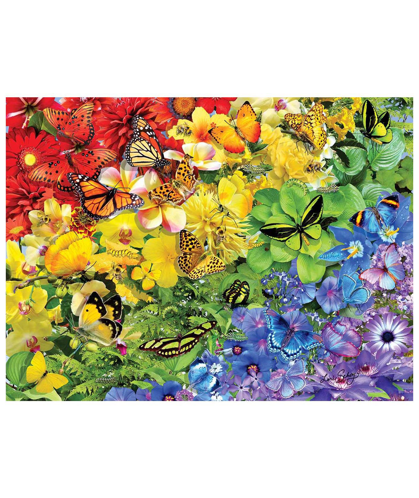 Детский пазл SunsOut Rainbow Butterflies 1000 piece Jigsaw Puzzle for Adults — фото 3