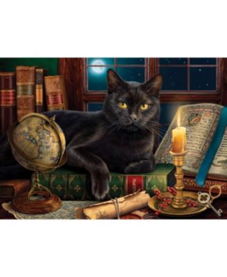 Black Cat by Candlelight 500 piece Jigsaw Puzzle for Adults Large Pieces
