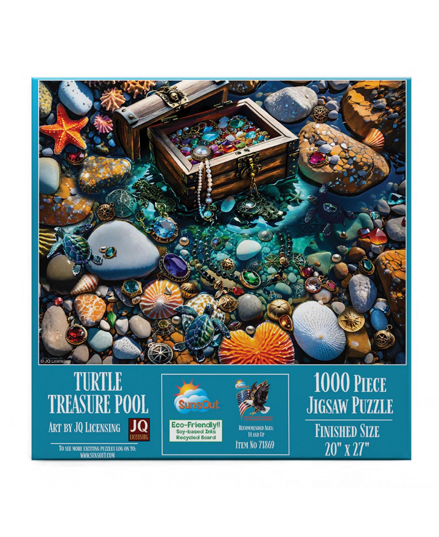 Детский пазл SunsOut Turtle Treasure Pool 1000-Piece Jigsaw Puzzle, от 15 лет — фото 3