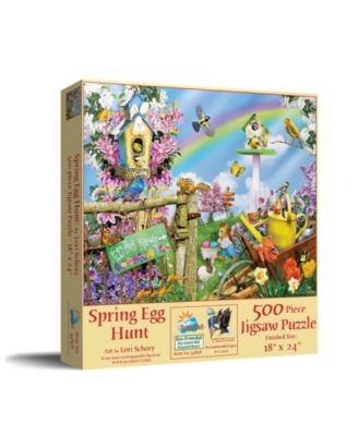Spring Egg Hunt 500 piece Jigsaw Puzzle for Adults Easter