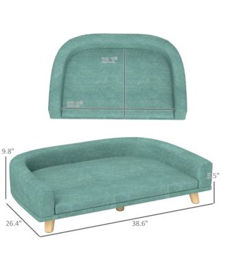 Green Washable Cushion Large Cat Sofa Bed