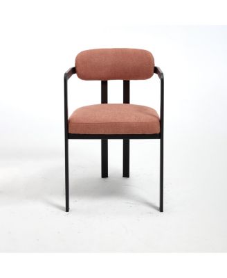 Boucle Dining Chairs Set of 2, Mid-Century Modern,Metal Legs