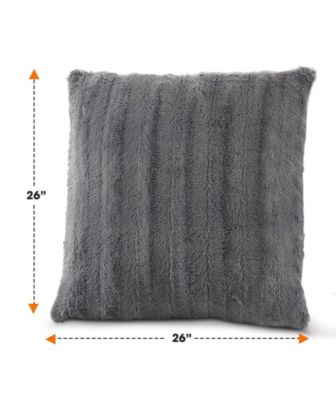 Plush Reversible Faux Fur 2-Pack Decorative Pillow, 26" x 26"