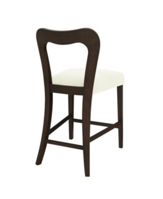 Counter Stool Without Arm(dark brown+beige) Set of 2
