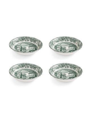 Heritage Green Italian Cereal Bowls, Set of 4