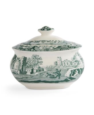 Heritage Green Italian Covered Sugar Bowl