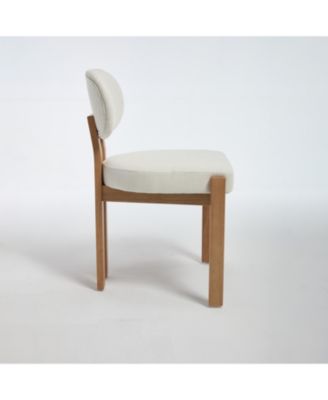 Modern Fabric Upholstered Dining Chairs (Set of 2)