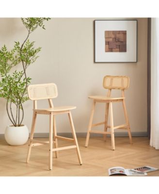 Bari Indoor Wood Barstool, Set of 2