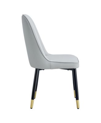 PU Dining/Living Room Chairs, Metal Legs, 2-Piece Set