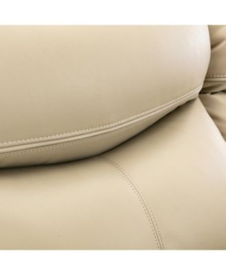 Breathable Leather Manual Reclining recliner chair for living room, Cream