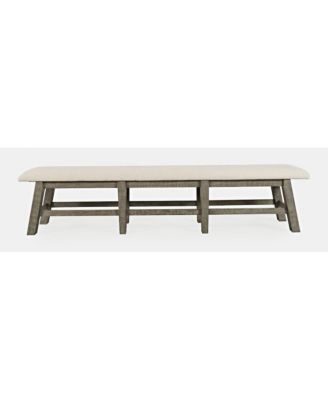 Telluride Rustic Farmhouse Solid Wood 85" Upholstered Dining Bench