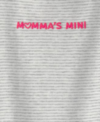 Baby Girls' Momma's Mini Print Flutter-Sleeve Romper