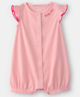 Baby Girls' Flutter-Sleeve Romper