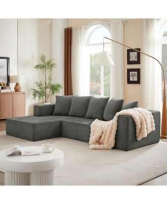 Chenille Modular Sectional Sofa, Cloud Couch for Living Room