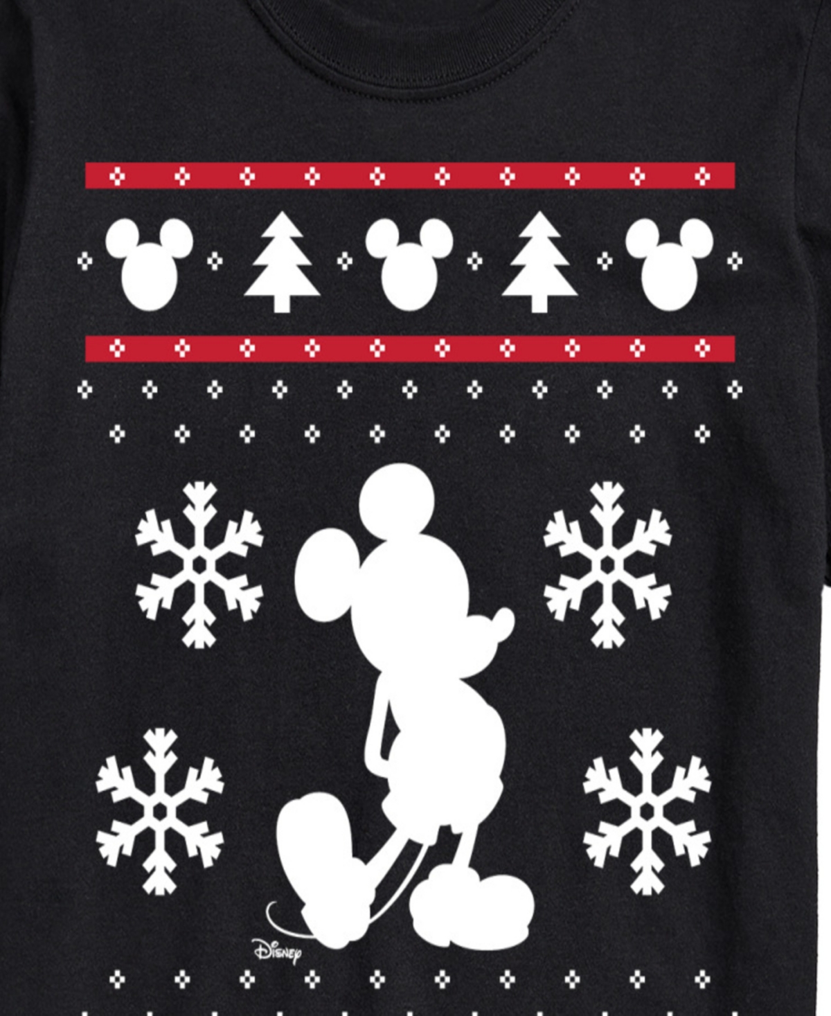 Airwaves Men's Disney Christmas Mickey Graphic Crewneck T-Shirt