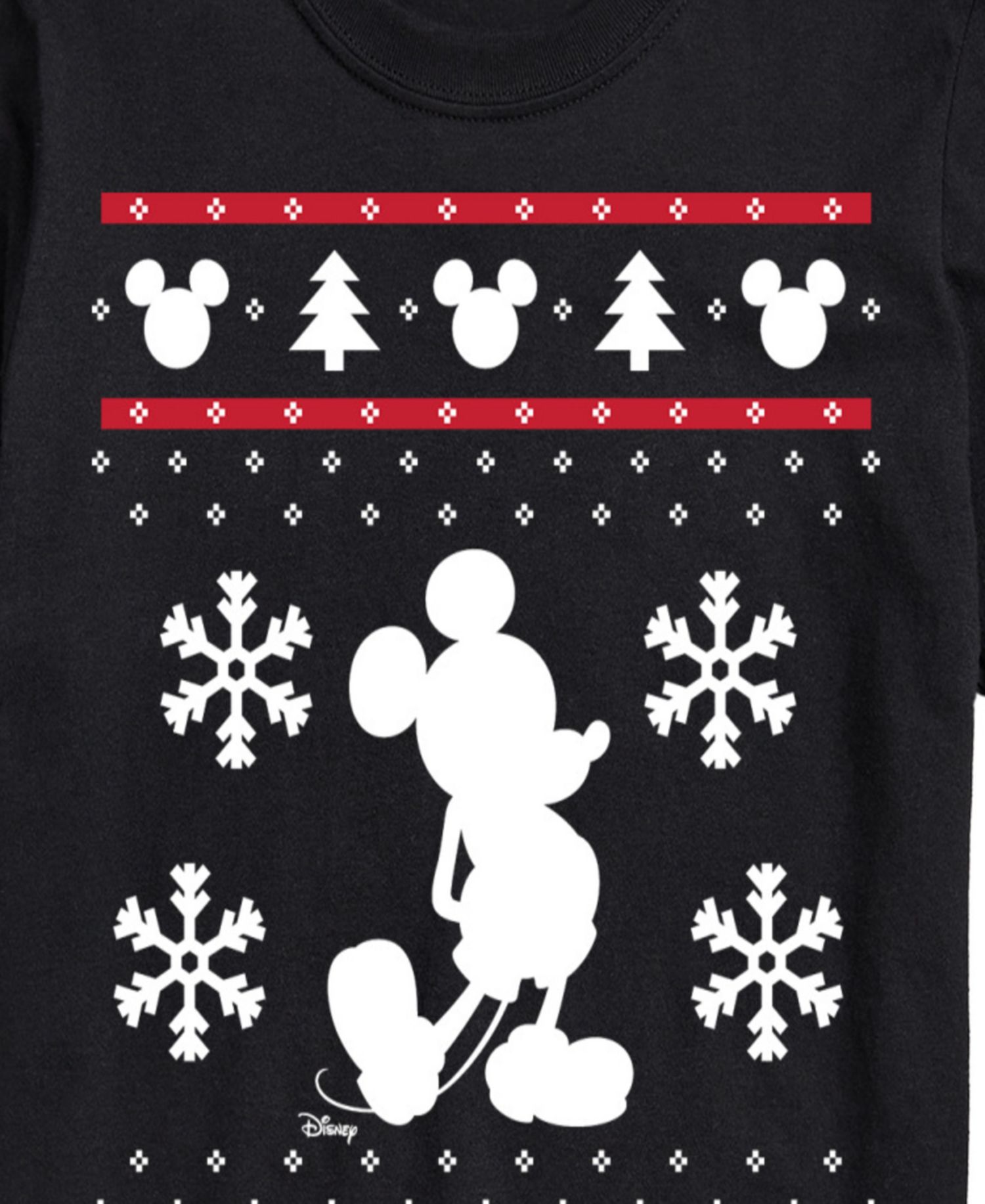 Men's Disney Christmas Mickey Graphic Crewneck T-Shirt