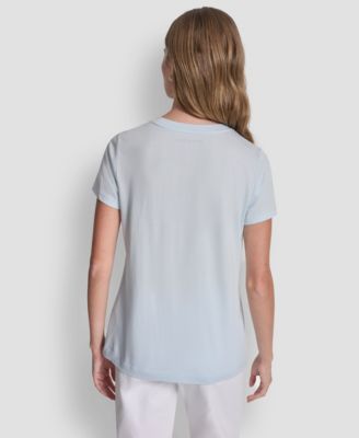 Women's Double Foil Horizontal Outline Stud Logo T-Shirt