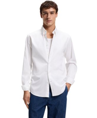 Men's Regular-Fit Stretch-Cotton Dobby Shirt