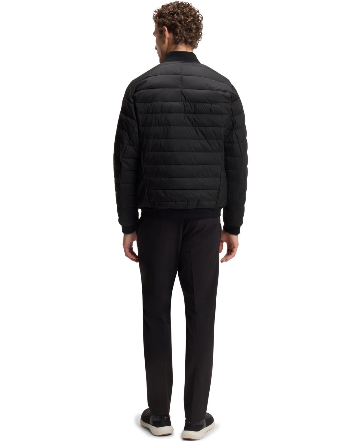 Boss by Hugo Men's Water-Repellent Padded Bomber Jacket