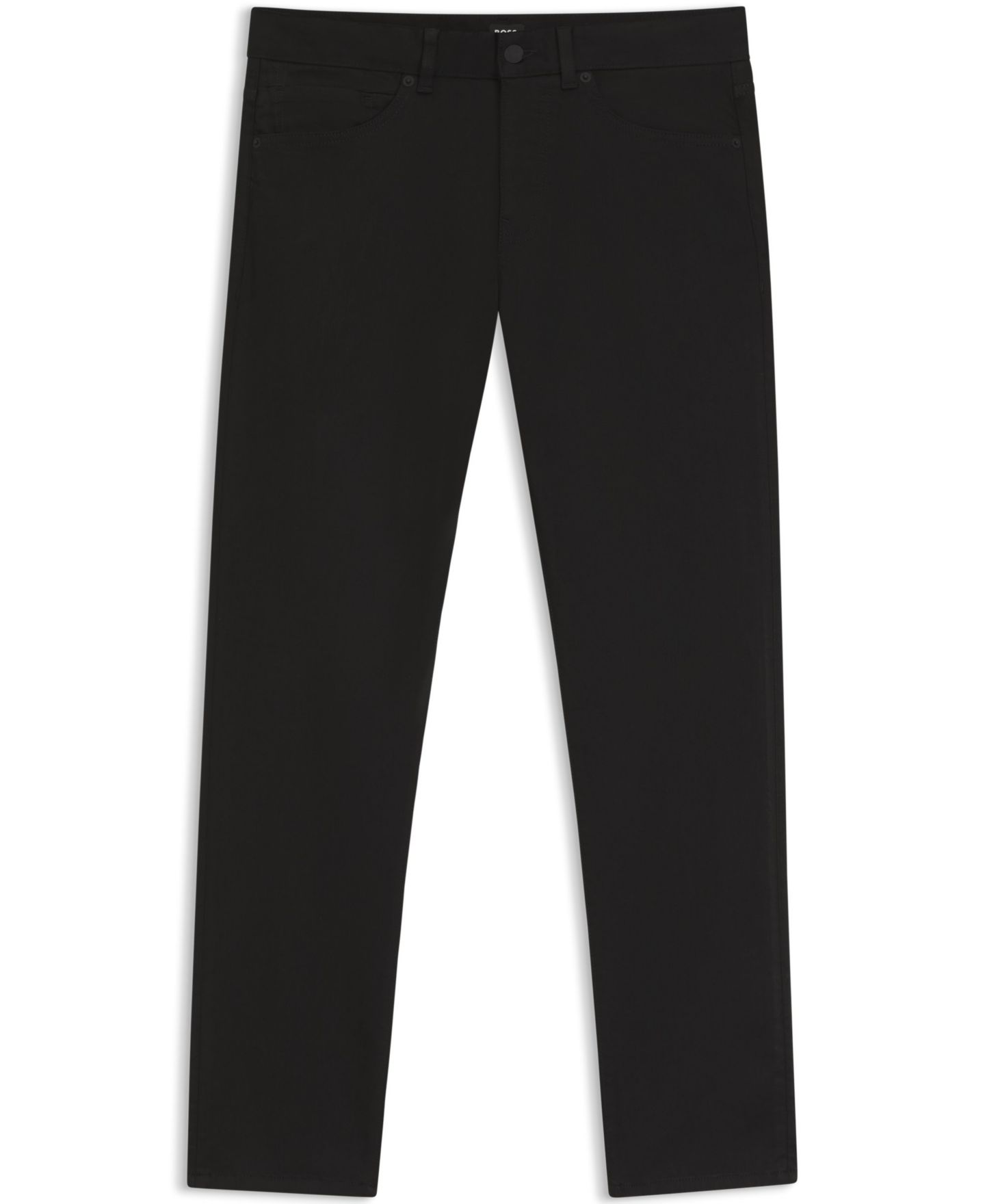 Мужские брюки Hugo Boss Fade-Resistant Twill Slim-Fit, цвет: Чёрный — фото 4