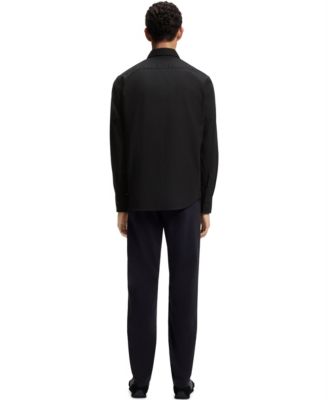 Men's Regular-Fit Stretch-Cotton Dobby Dress Shirt