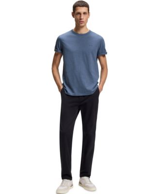 Men's Slub-Cotton Logo Detail T-Shirt